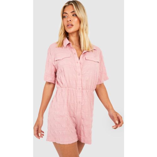Combishort De Plage Texturé - S - boohoo - Modalova