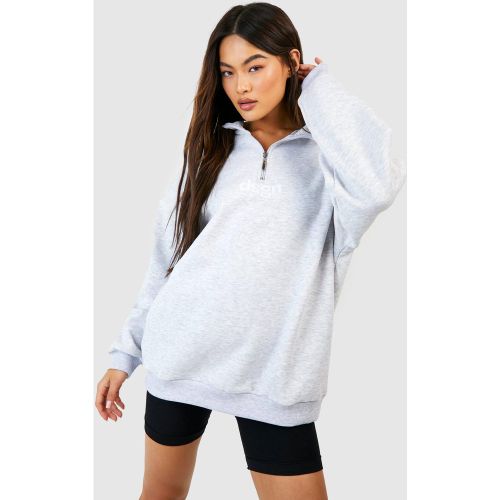 Sweat Oversize À Col Zippé - S - boohoo - Modalova