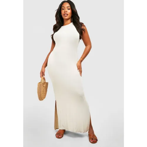 Grande Taille - Robe Longue Fendue - 44 - boohoo - Modalova