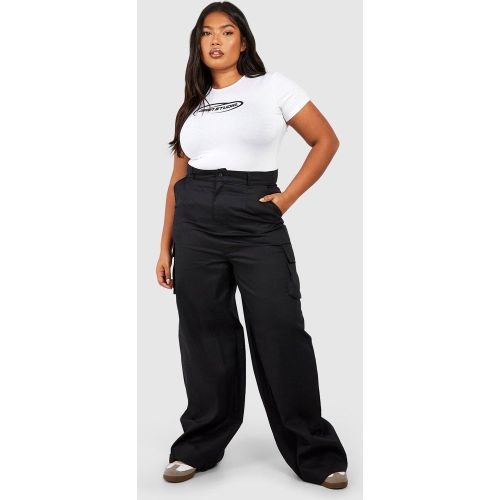 Grande Taille - Pantalon Cargo Large À Ceinture - 44 - boohoo - Modalova