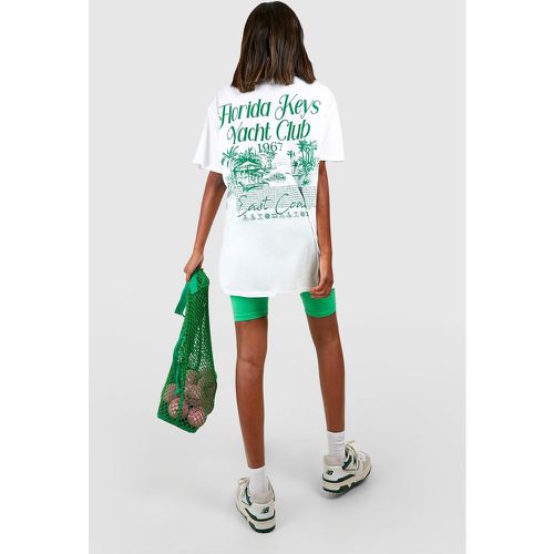 T-Shirt Oversize À Slogan Florida Yacht Club - boohoo - Modalova