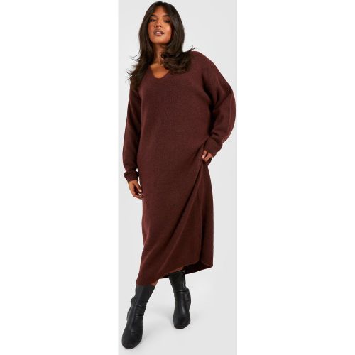 Grande Taille - Robe Longue Ample En Maille Douce - 44 - boohoo - Modalova