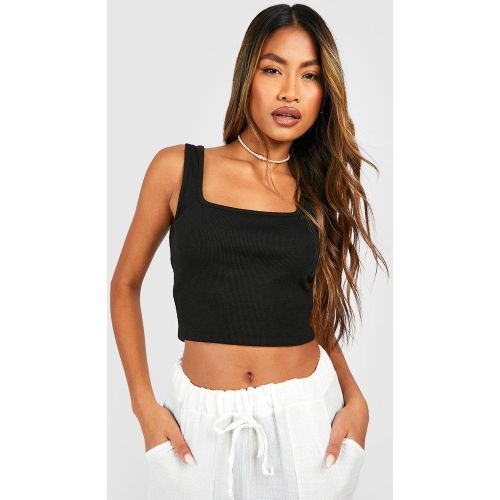 Crop Top Asymétrique Découpé - 34 - boohoo - Modalova