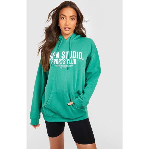 Tall" - Sweat À Capuche À Slogan Sports Studio - 34 - boohoo - Modalova