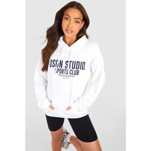 Tall" - Sweat À Capuche À Slogan Sports Studio - 34 - boohoo - Modalova