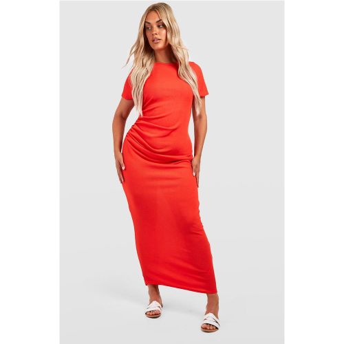 Grande Taille - Robe Longue Oversize Froncée - 44 - boohoo - Modalova