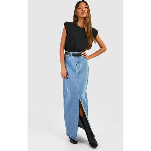 Jupe Longue Fendue En Jean - 34 - boohoo - Modalova