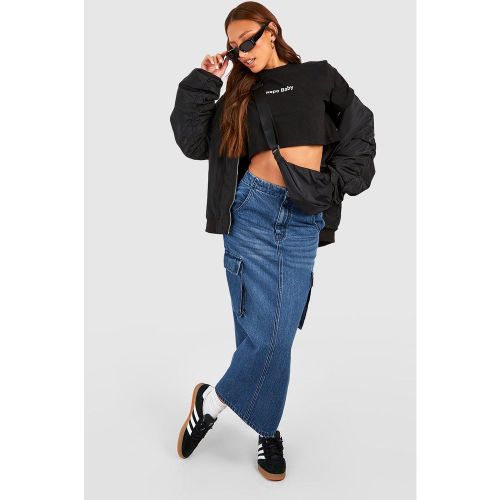 Tall" - Jupe Cargo Mi-Longue Fendue - 12 - boohoo - Modalova