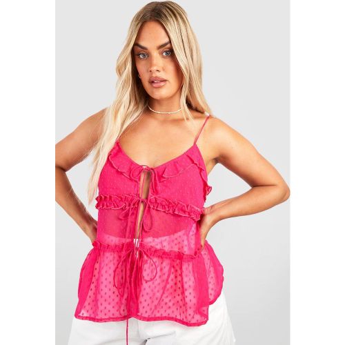 Grande Taille - Caraco Noué - 50 - boohoo - Modalova