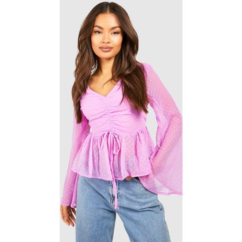 Top En Plumetis À Volants - 44 - boohoo - Modalova