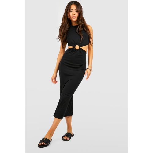Robe Mi-Longue Basique Découpée - 36 - boohoo - Modalova