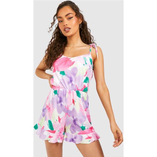 Combishort Fleuri Noué - 40 - boohoo - Modalova