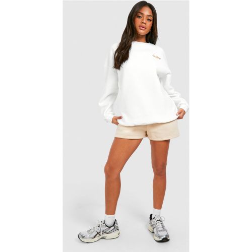 Sweat Oversize À Slogan Wifey - Blanc Écru - L, Blanc Écru - boohoo - Modalova