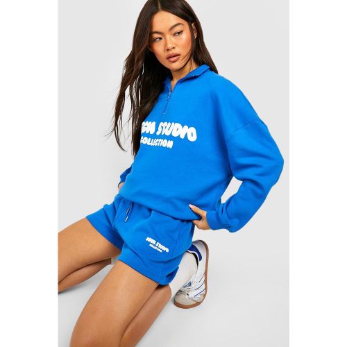 Sweat Oversize À Col Zippé - S - boohoo - Modalova