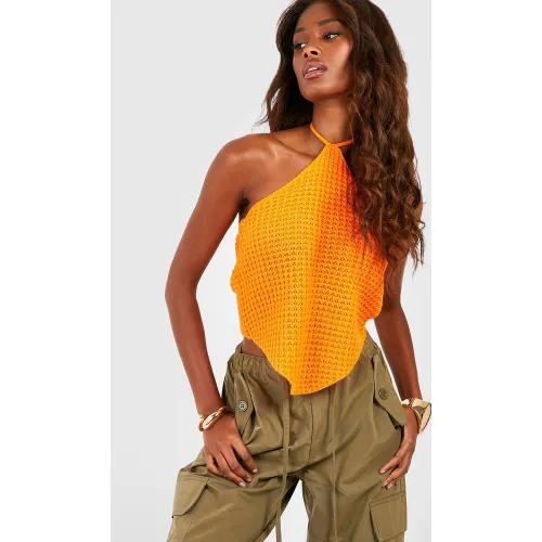 Crop Top Dos Nu En Crochet - Xl - boohoo - Modalova