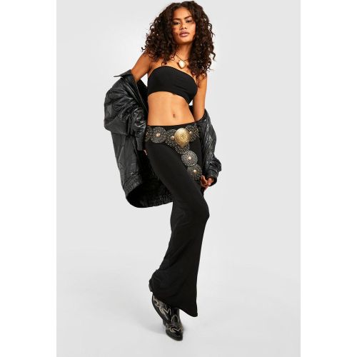 Jupe Longue Fendue Taille Haute - 38 - boohoo - Modalova