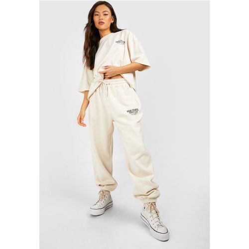 Jogging Oversize À Slogan Sports Club - Blanc Écru - S, Blanc Écru - boohoo - Modalova