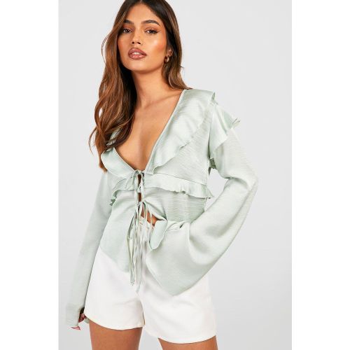 Blouse Satinée Martelée - 38 - boohoo - Modalova