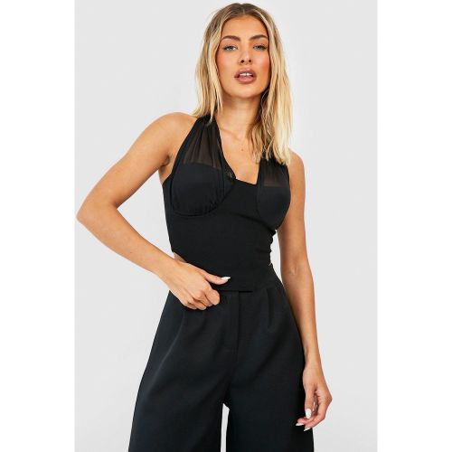 Corset À Détail Mesh - 34 - boohoo - Modalova