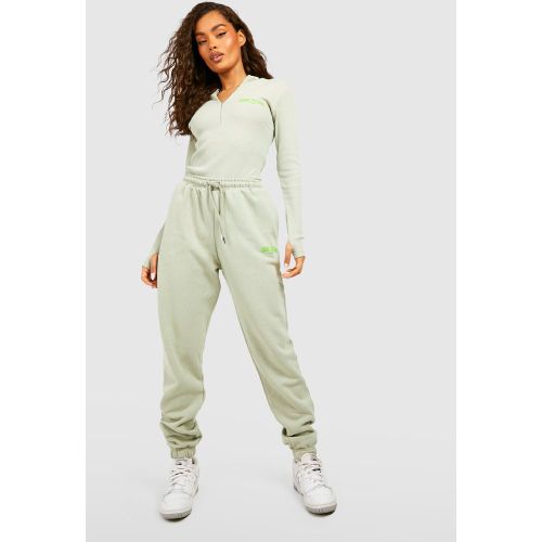 Ensemble Côtelé Avec Body Zippé Et Jogging - S - boohoo - Modalova