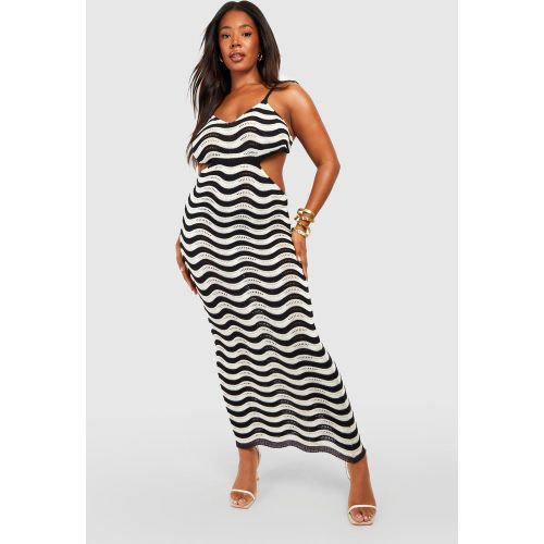 Grande Taille - Robe Mi-Longue En Crochet À Découpe - 56 - boohoo - Modalova