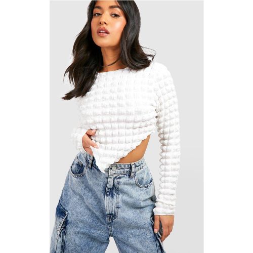 Petite" - Crop Top Texturé - 42 - boohoo - Modalova