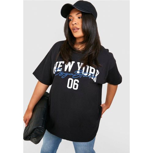 Grande Taille - T-Shirt Oversize À Slogan New York - 44 - boohoo - Modalova