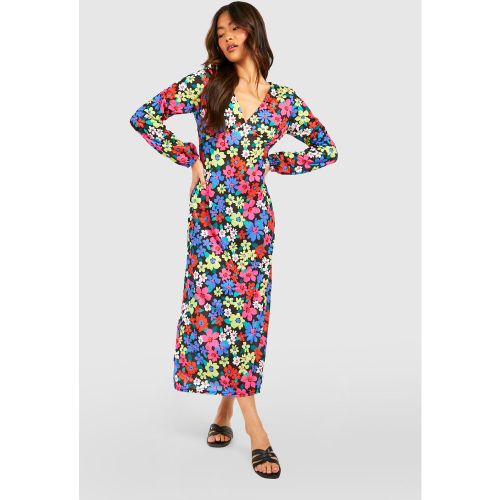 Robe Mi-Longue Fleurie - 36 - boohoo - Modalova