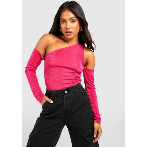 Petite" - Body Asymétrique Froncé - 38 - boohoo - Modalova