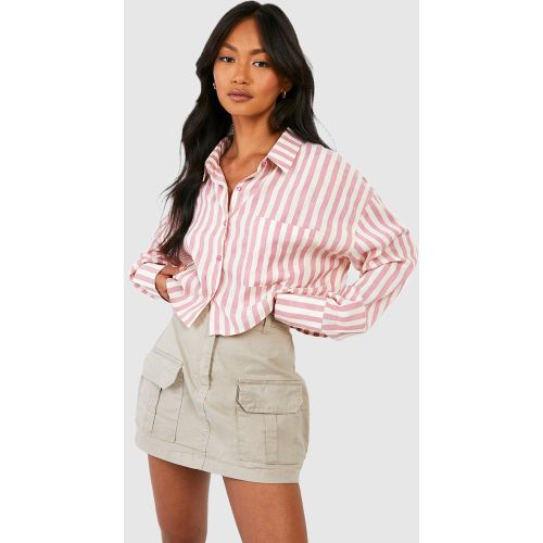 Chemise Courte À Rayures - 40 - boohoo - Modalova