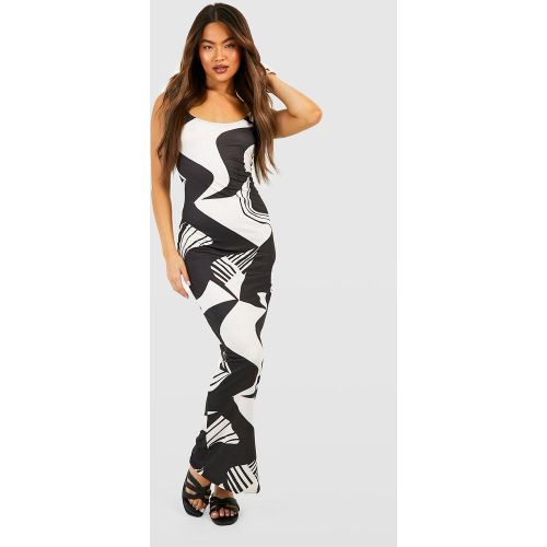 Robe Longue À Imprimé Abstrait - 34 - boohoo - Modalova