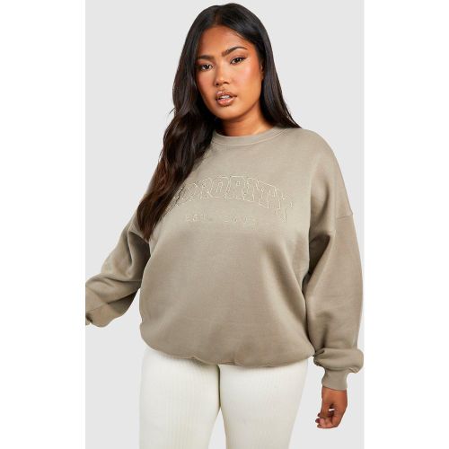 Grande Taille - Sweat À Col Ras-Du-Cou Et Slogan - 24 - boohoo - Modalova
