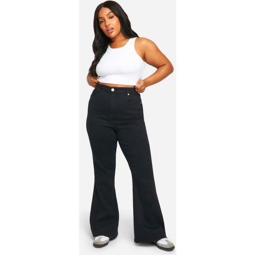 Grande Taille - Jean Flare - 44 - boohoo - Modalova