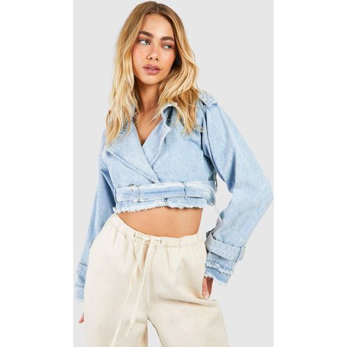 Trench Court En Jean - 34 - boohoo - Modalova