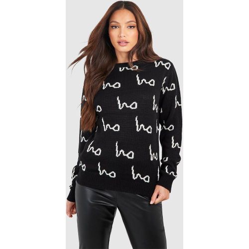 Tall" - Pull Court En Jacquard - 36 - boohoo - Modalova