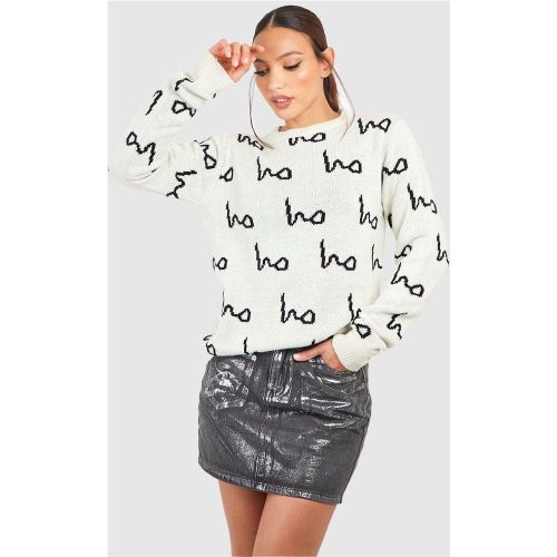 Tall" - Pull Court En Jacquard - 36 - boohoo - Modalova
