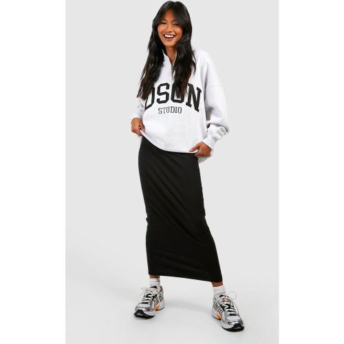 Jupe Mi-Longue Taille Haute En Coton - 36 - boohoo - Modalova
