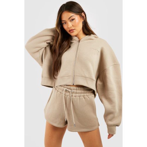 Sweat À Capuche Court Zippé - S - boohoo - Modalova