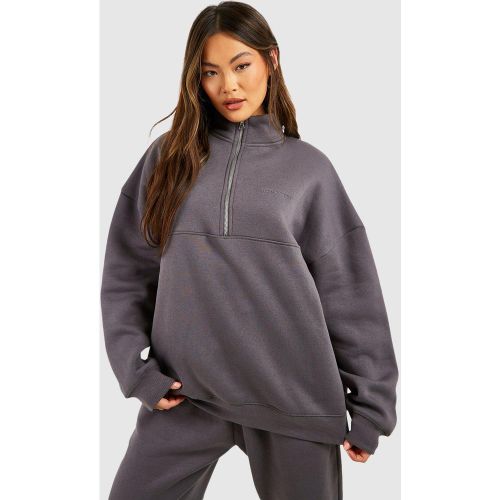 Sweat Oversize À Col Zippé - S - boohoo - Modalova