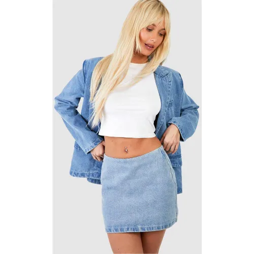 Mini-Jupe En Jean - 34 - boohoo - Modalova