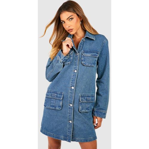 Robe Chemise En Jean - 34 - boohoo - Modalova