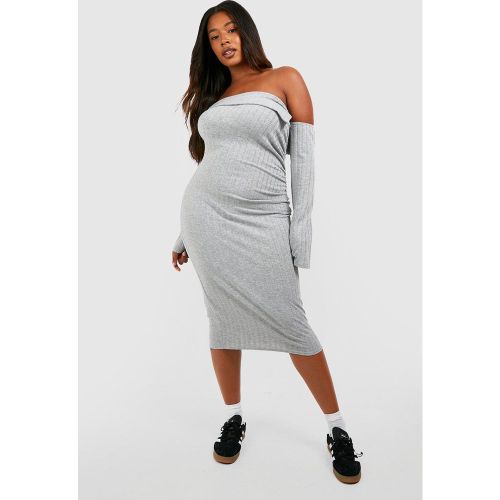 Grande Taille - Robe Mi-Longue À Épaules Dénudées - 44 - boohoo - Modalova