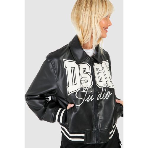 Bomber Oversize À Logo Brodé - 36 - boohoo - Modalova