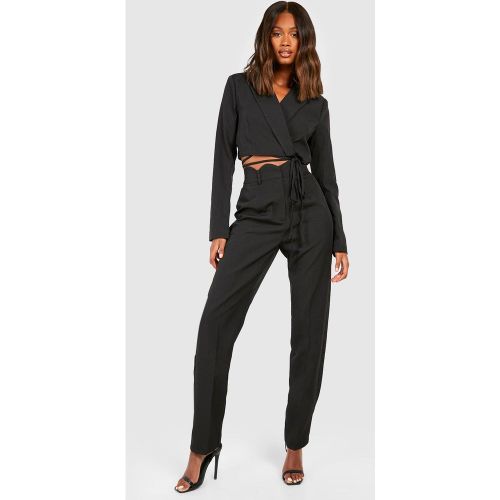 Pantalon De Tailleur Droit Festonné - 36 - boohoo - Modalova