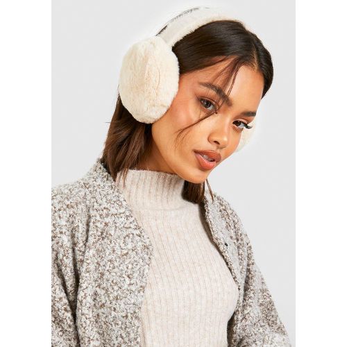 Cache-Oreilles Duveteux En Faux Daim - One Size - boohoo - Modalova