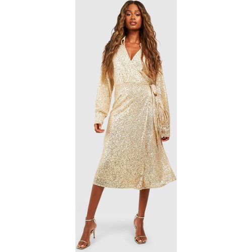 Robe Mi-Longue Pailletée - 36 - boohoo - Modalova