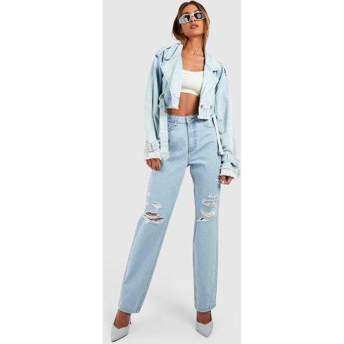 Jean Déchiré Taille Haute - 38 - boohoo - Modalova
