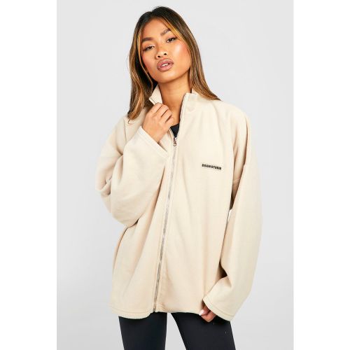 Sweat Zippé En Polaire À Écusson Dsgn Studio - S - boohoo - Modalova