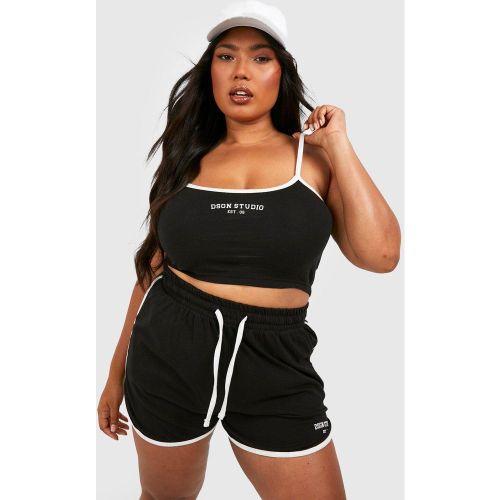 Grande Taille - Ensemble À Coutures Contrastantes Avec Short - 44 - boohoo - Modalova