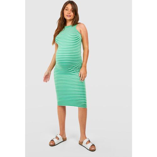 Maternité - Robe De Grossesse Mi-Longue Côtelée - 40 - boohoo - Modalova